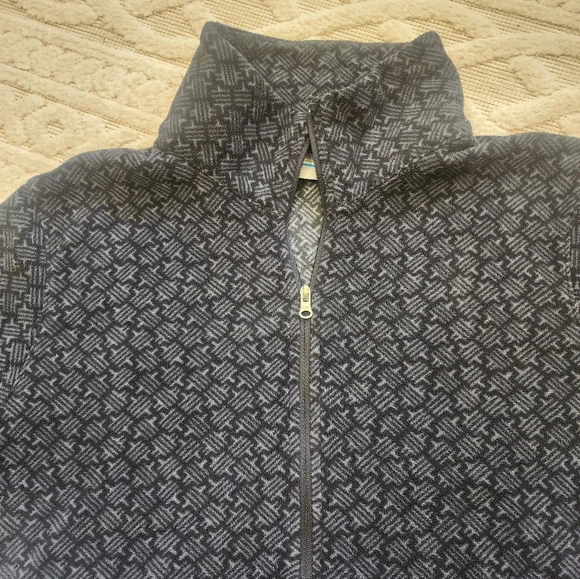 M Columbia Gray Fleece Patterned Quarter-Zip Pullover - Picture 6 of 11
